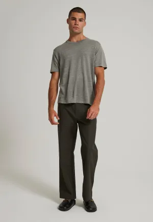 Line Linen Tee in Shrub