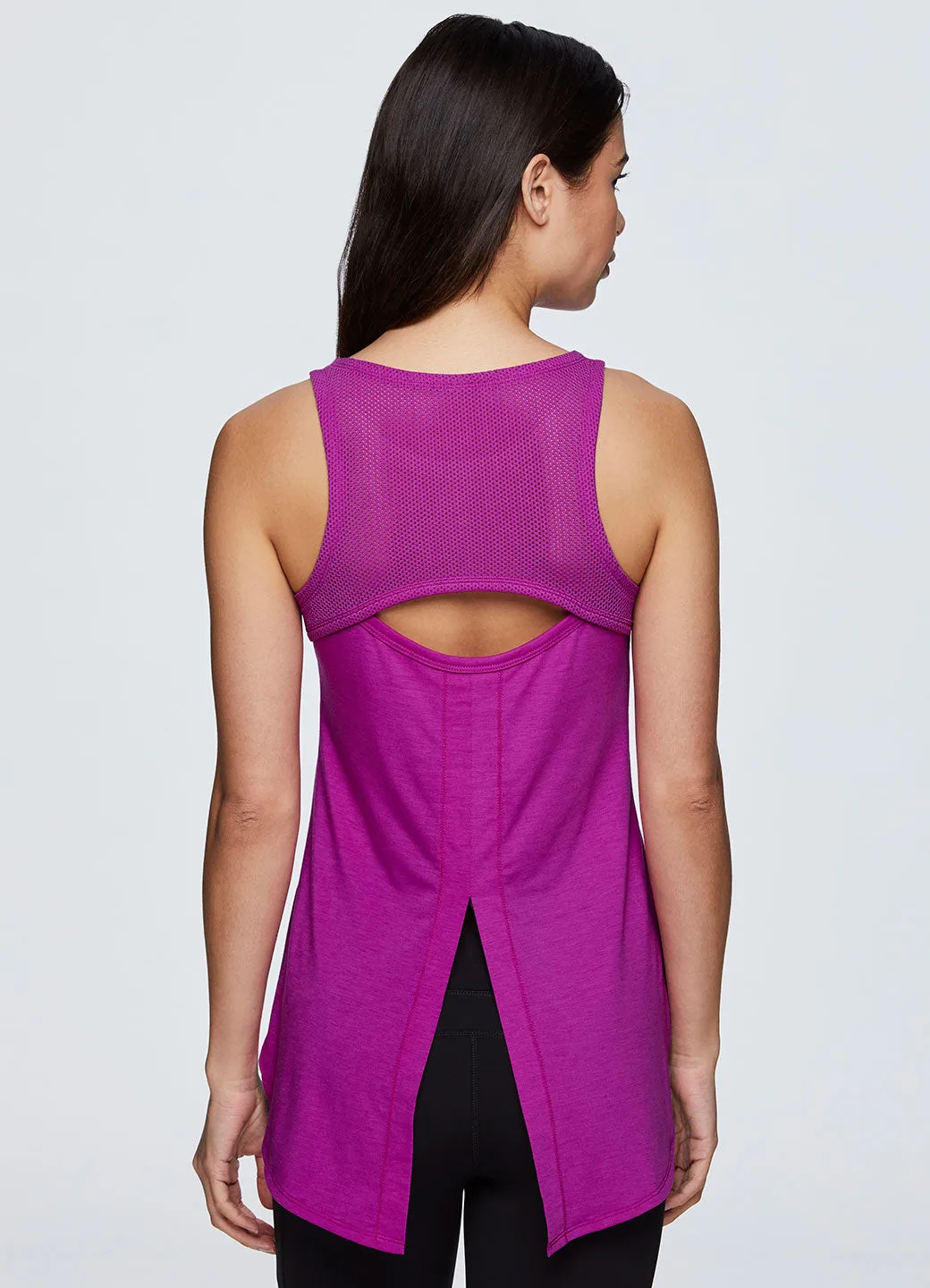 Lumen Mesh Cut Back Tie Tank
