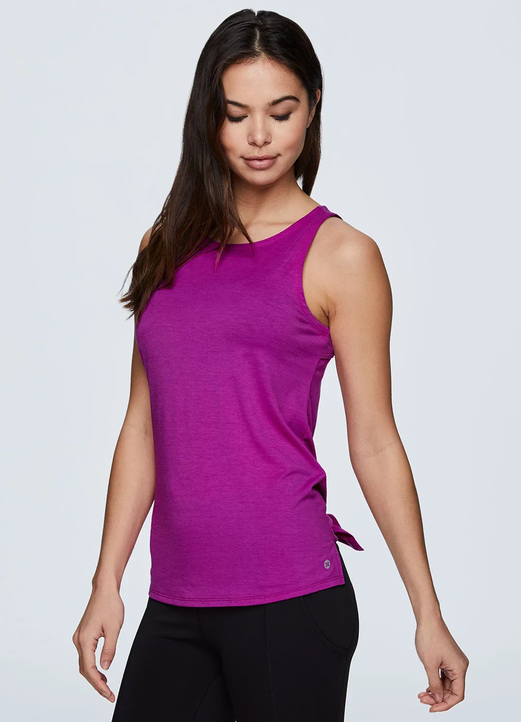 Lumen Mesh Cut Back Tie Tank