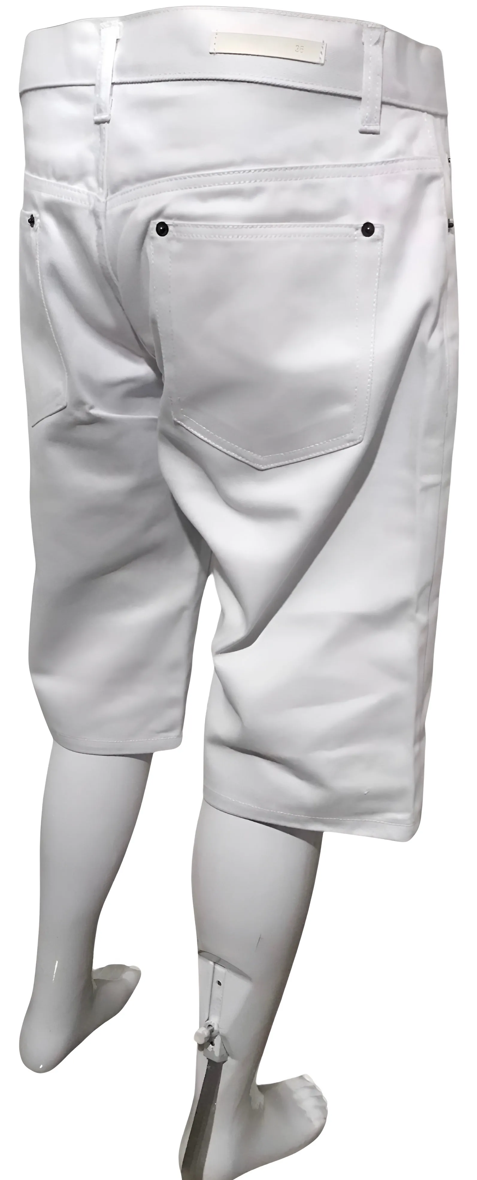 ^MAXI MILIAN^ (WHITE) ~BIRDS~ DENIM SHORTS (SLIM FIT) (EMBROIDERED)
