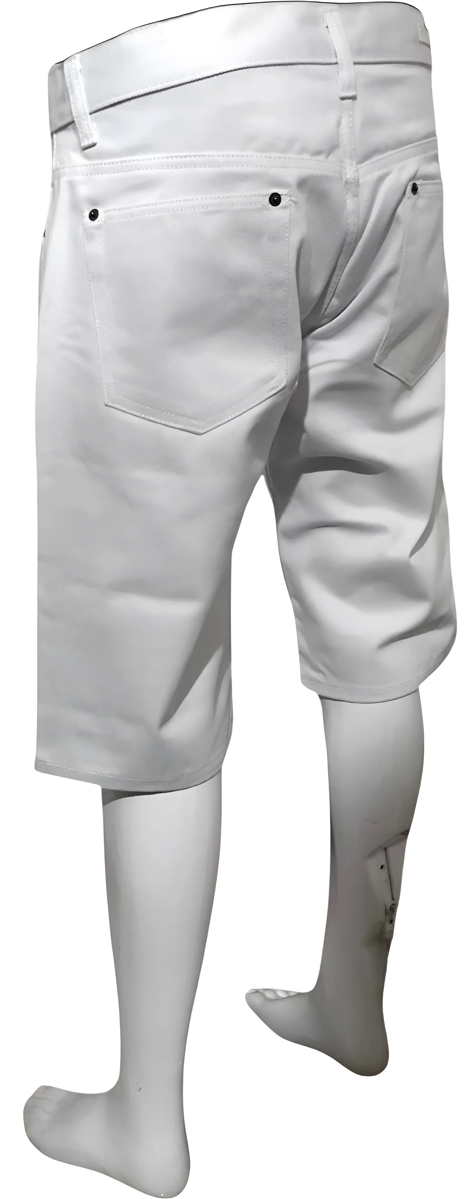 ^MAXI MILIAN^ (WHITE) ~BIRDS~ DENIM SHORTS (SLIM FIT) (EMBROIDERED)