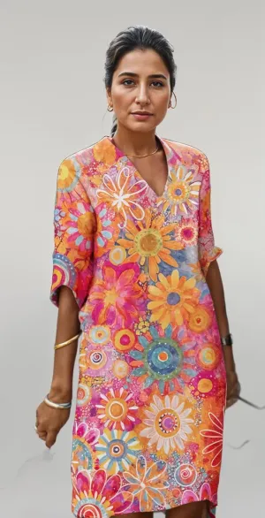 Mia | Colourful Floral Dress