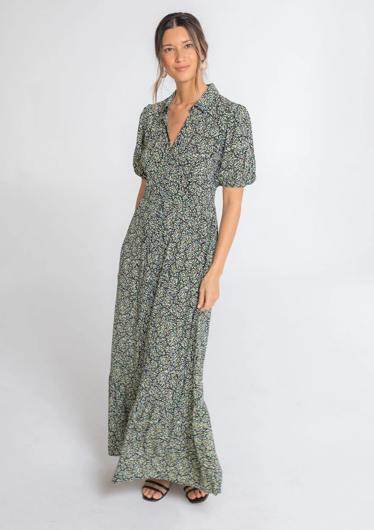 Misha Puff Sleeve Maxi Dress