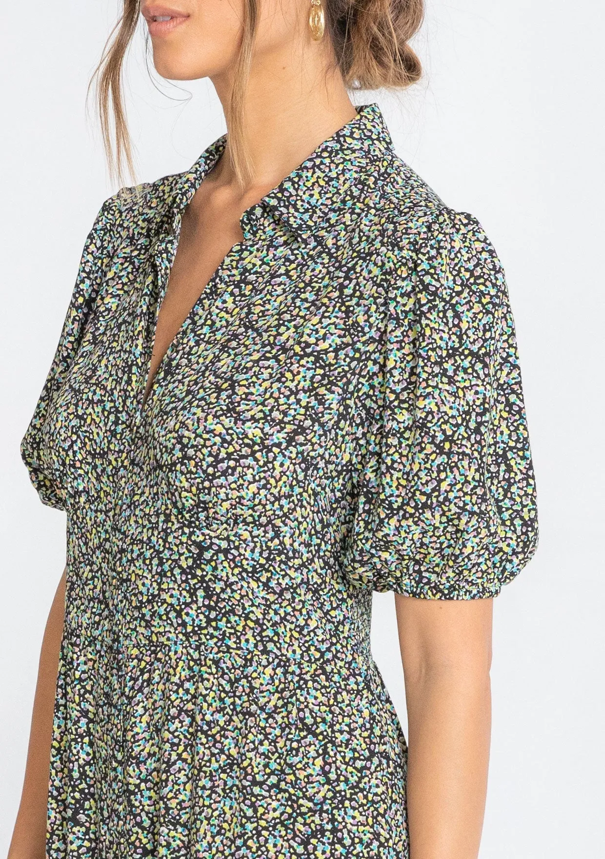 Misha Puff Sleeve Maxi Dress