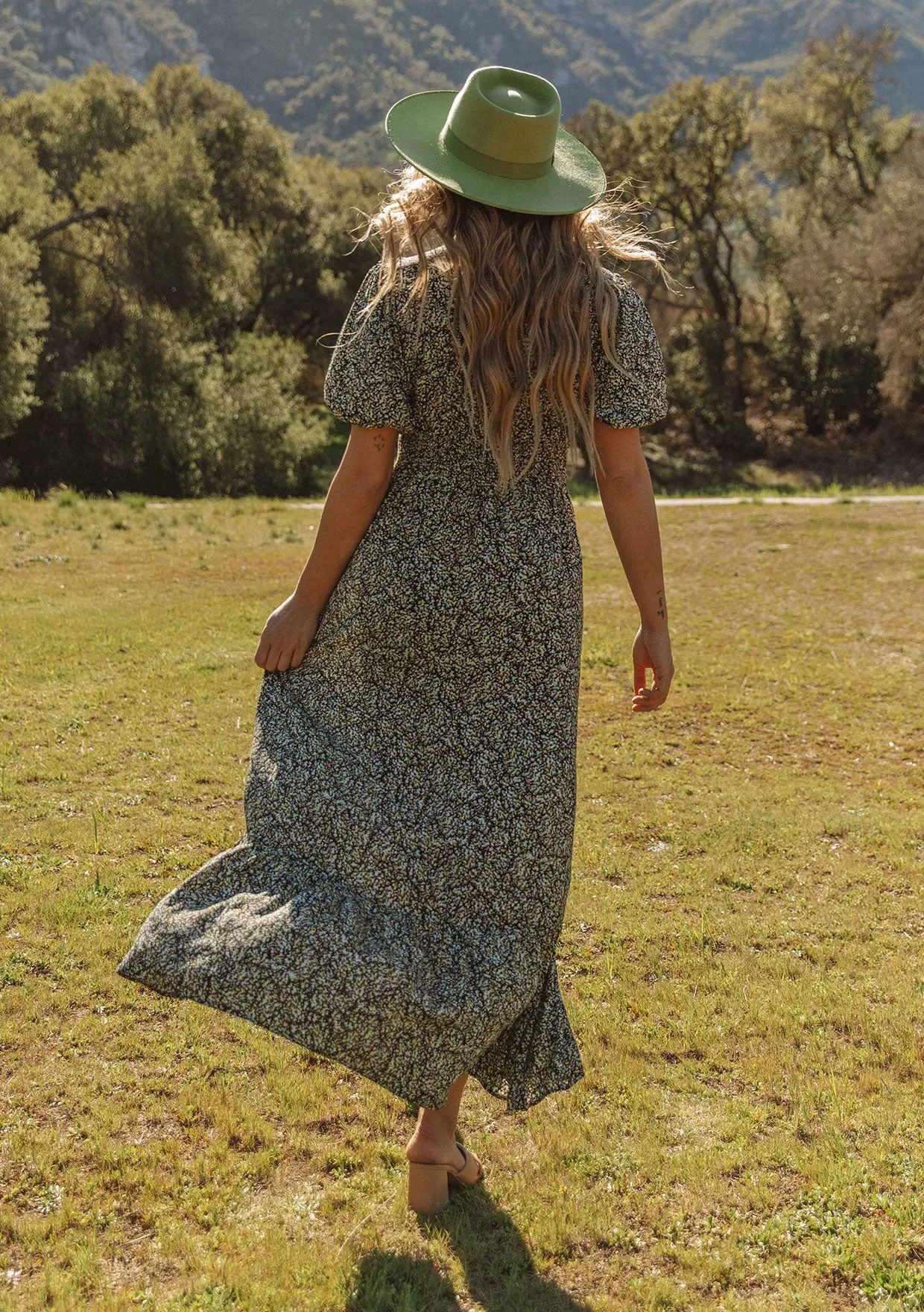 Misha Puff Sleeve Maxi Dress