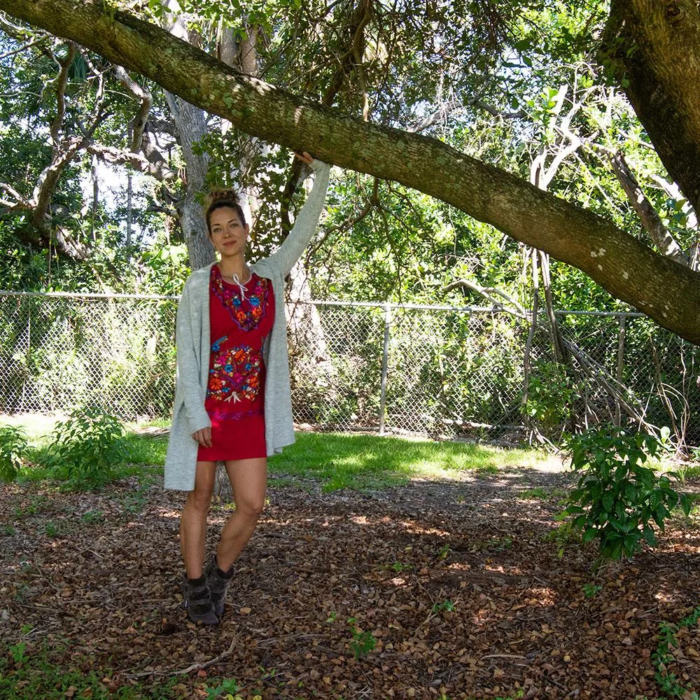Multi-Color Embroidery Mexican Dress
