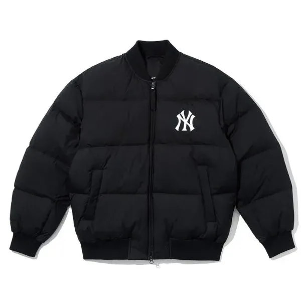 NY Yankees Black Puffer Jacket