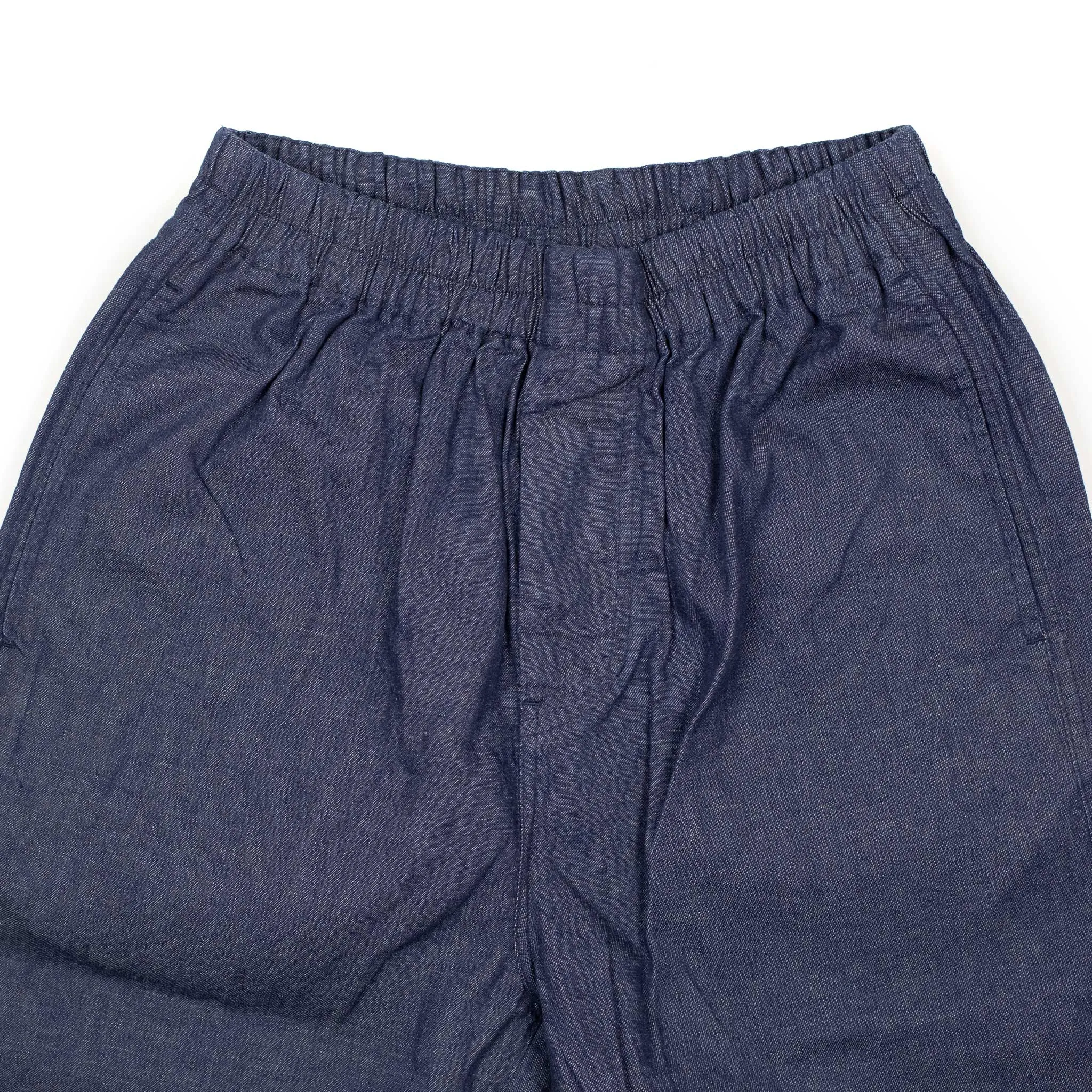 Pajama easy pants in cotton and linen denim