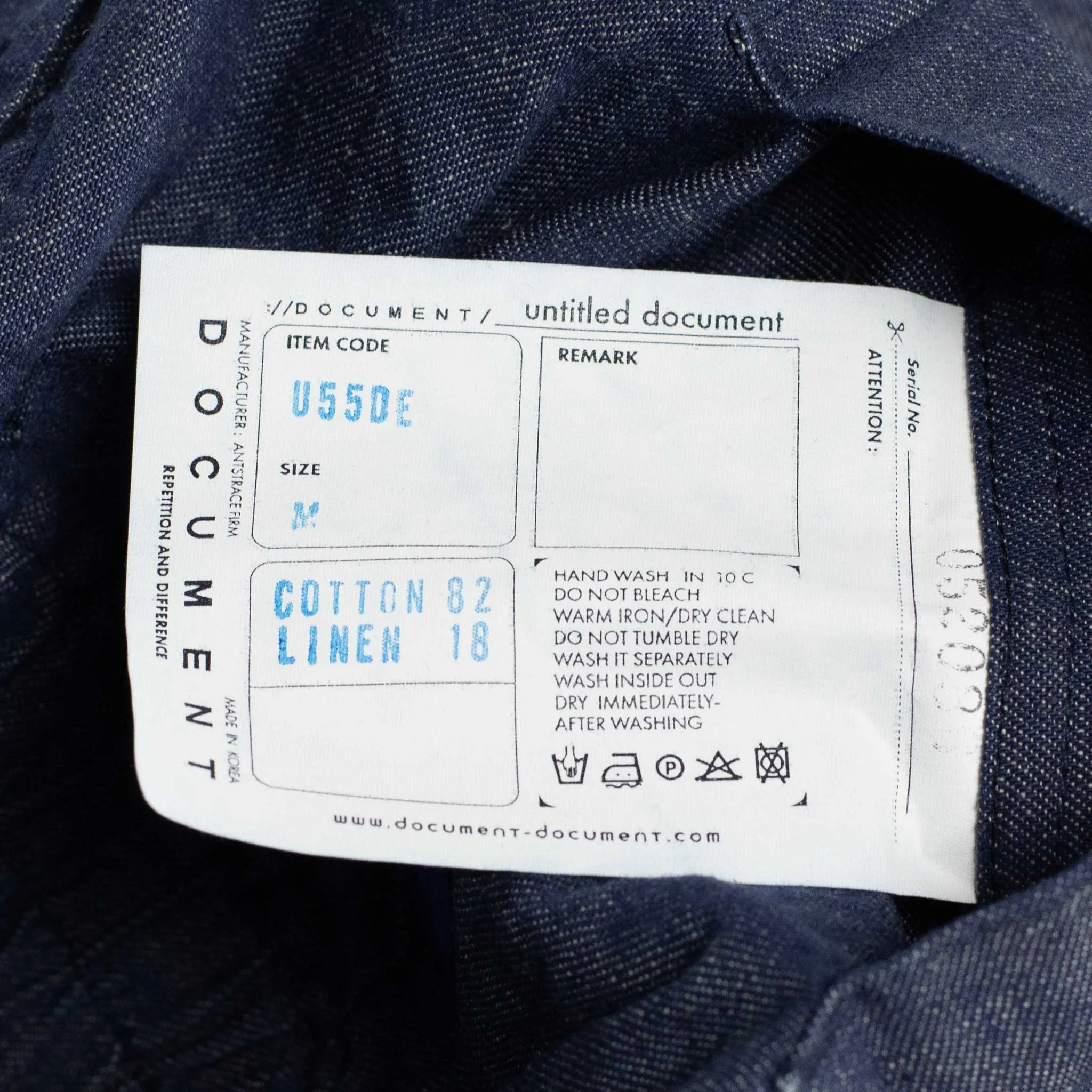 Pajama easy pants in cotton and linen denim