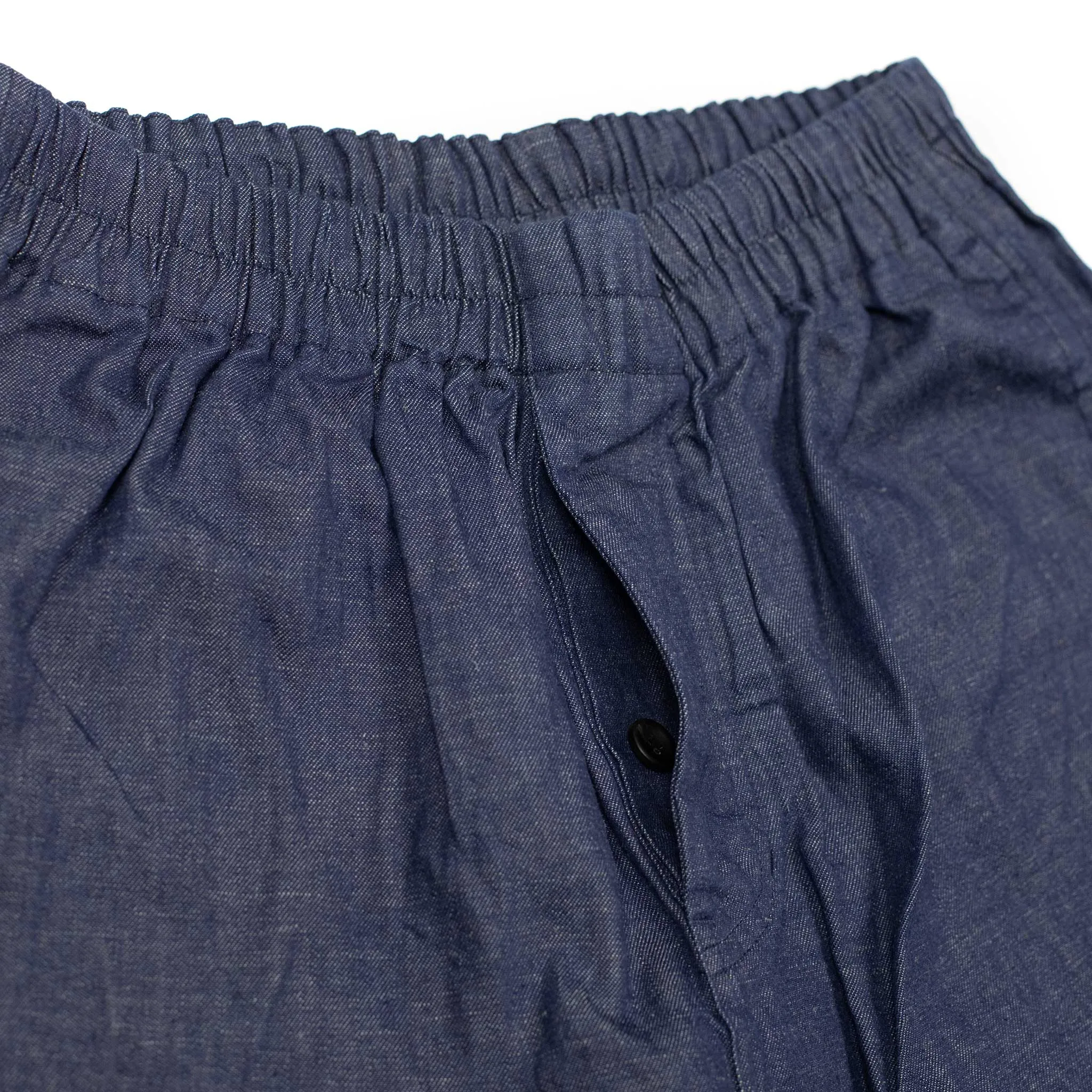 Pajama easy pants in cotton and linen denim