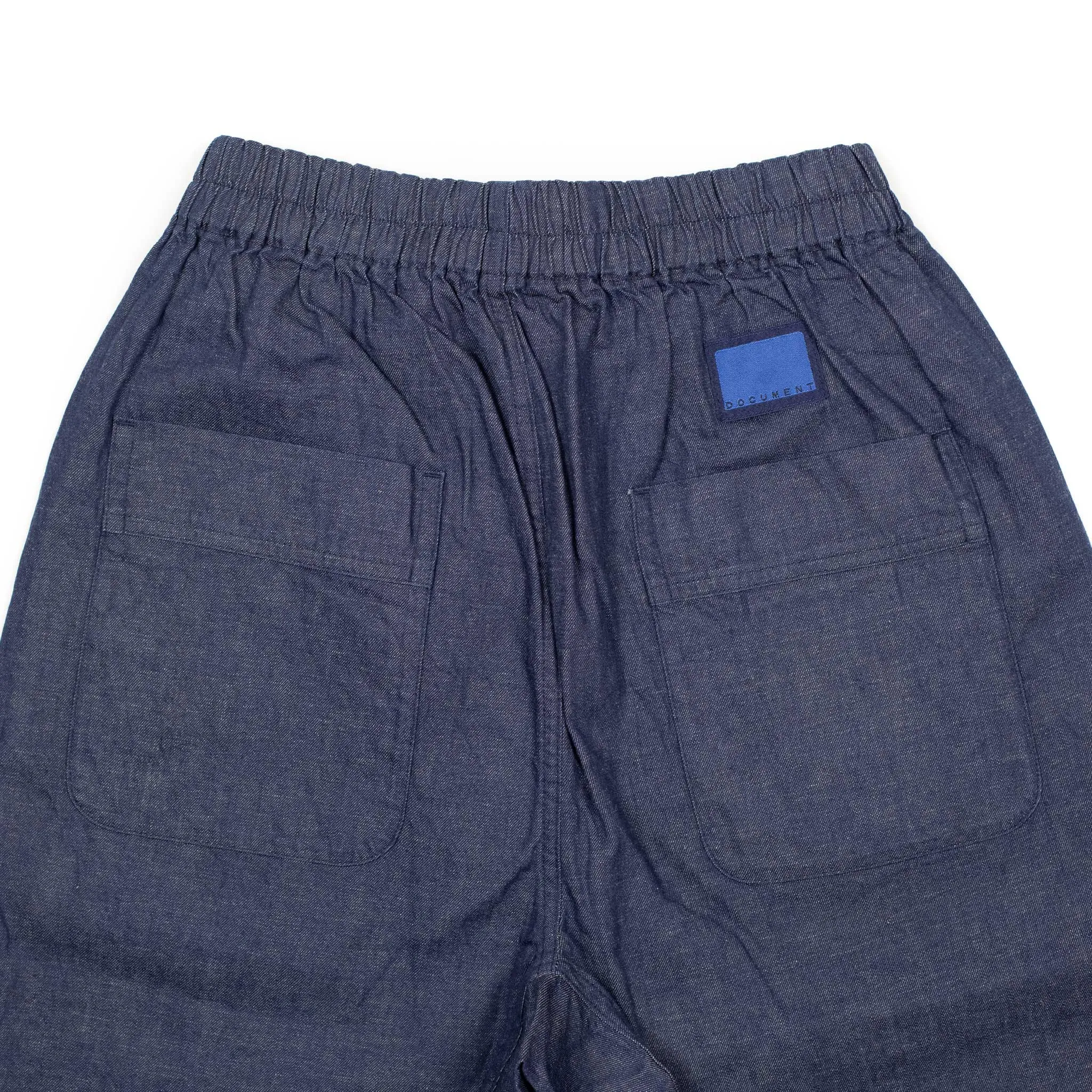 Pajama easy pants in cotton and linen denim