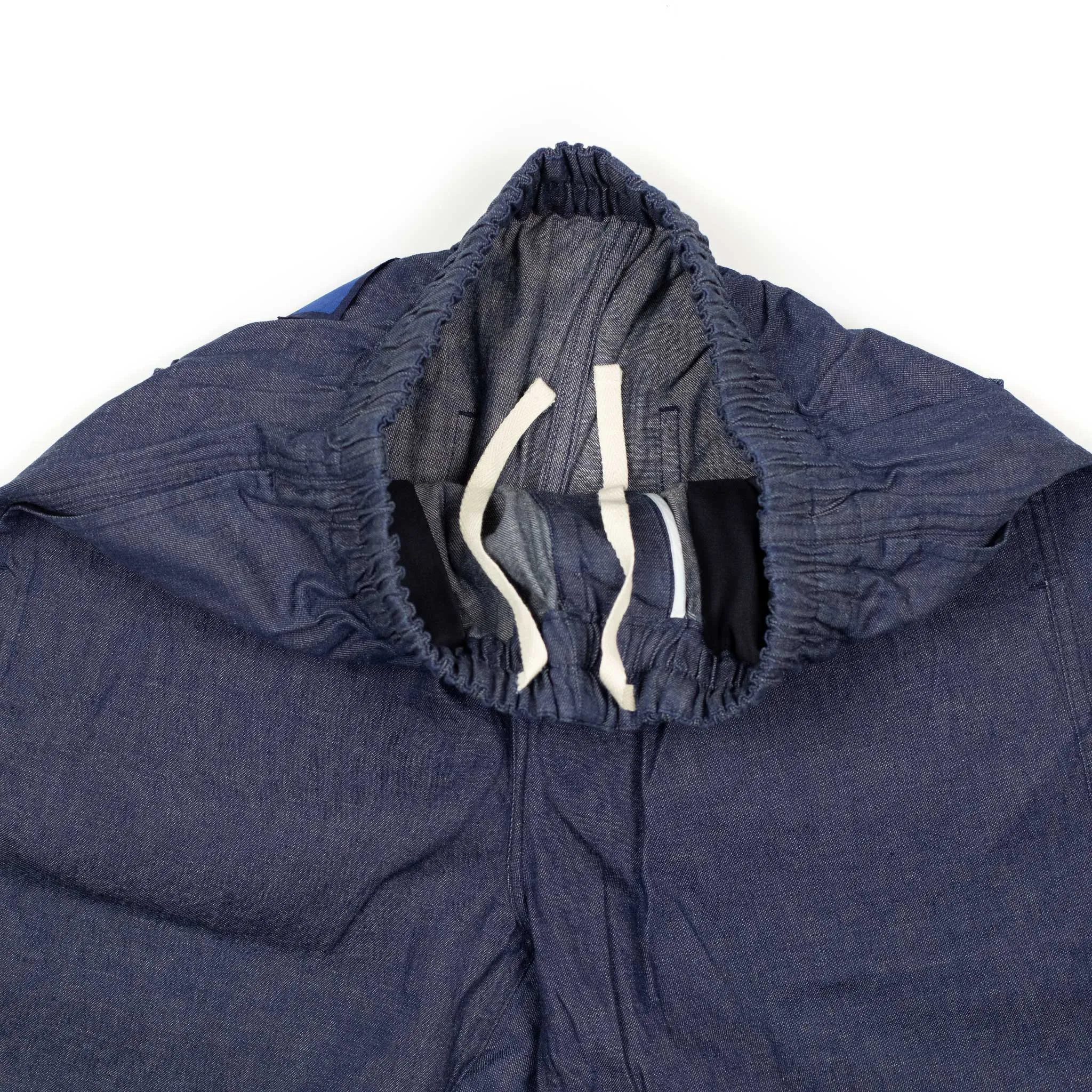 Pajama easy pants in cotton and linen denim