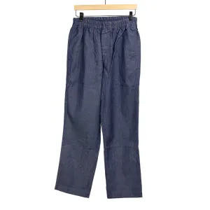 Pajama easy pants in cotton and linen denim