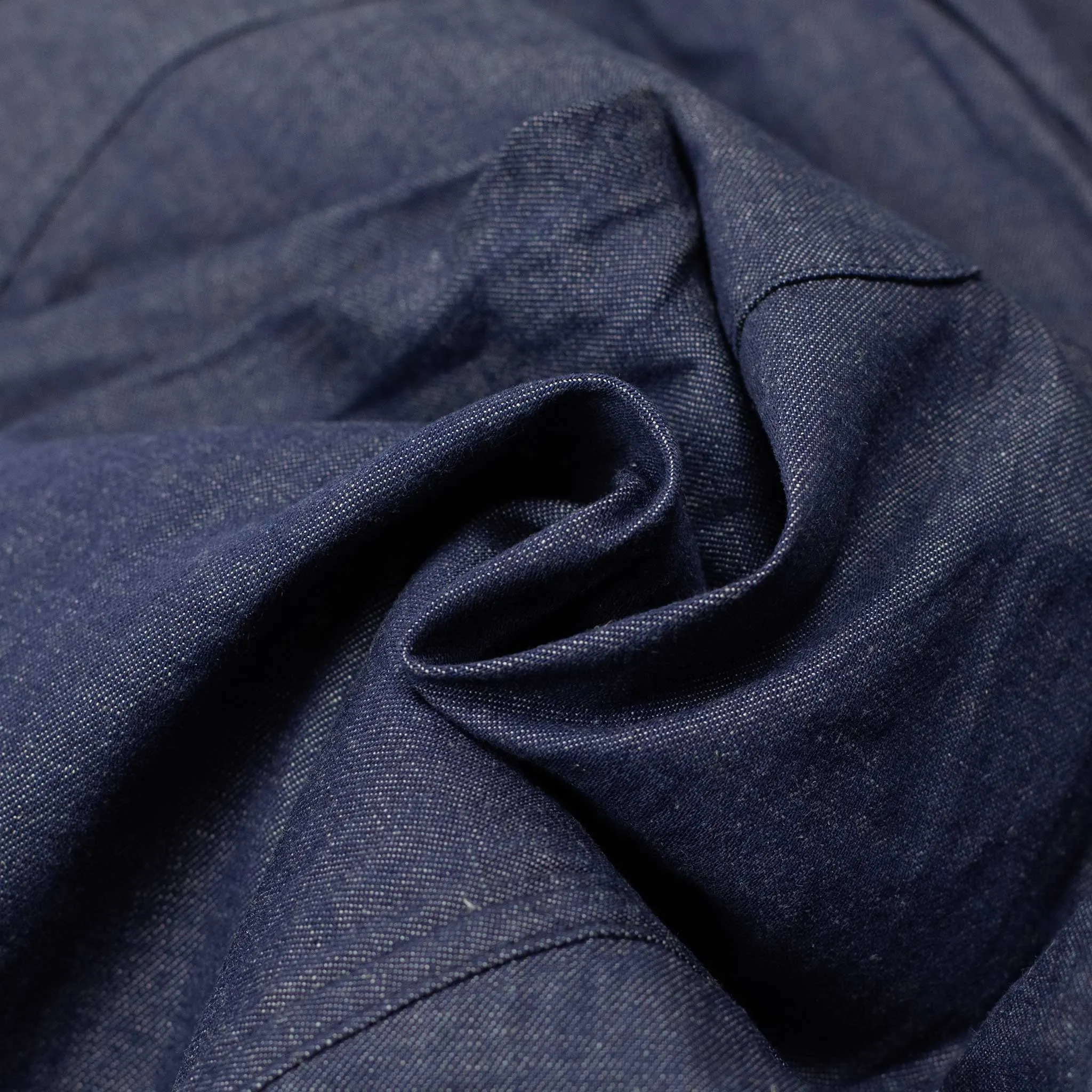 Pajama easy pants in cotton and linen denim