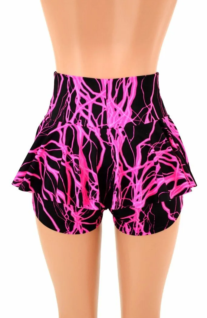 Pink Lightning Ruffle Rump Shorts