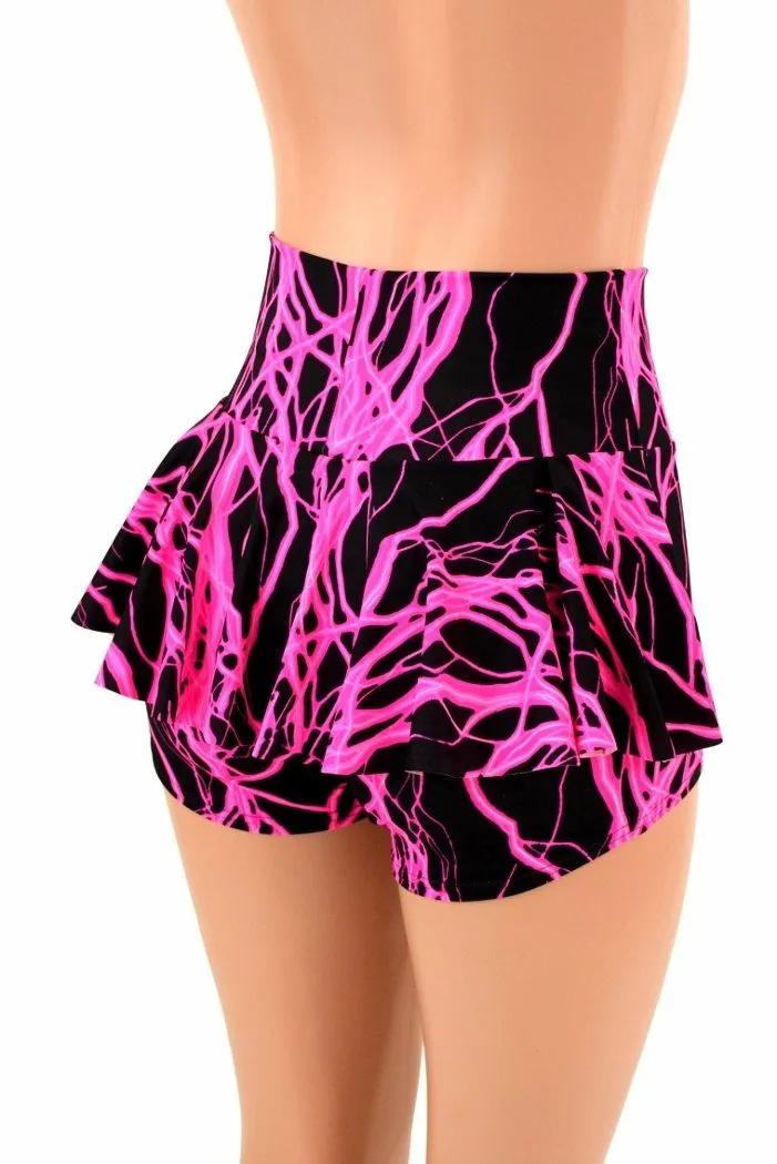 Pink Lightning Ruffle Rump Shorts