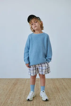 PLAID SEERSUCKER BERMUDA SHORTS