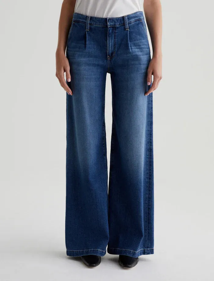 Pleated Stella Low Slung Palazzo - Provence