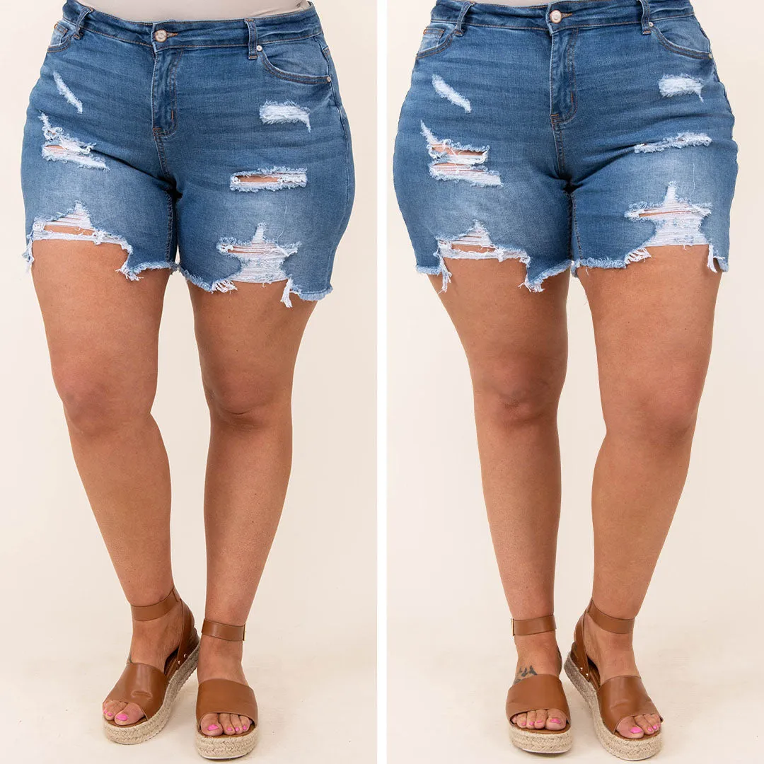 Prime Time Shorts, Medium Wash