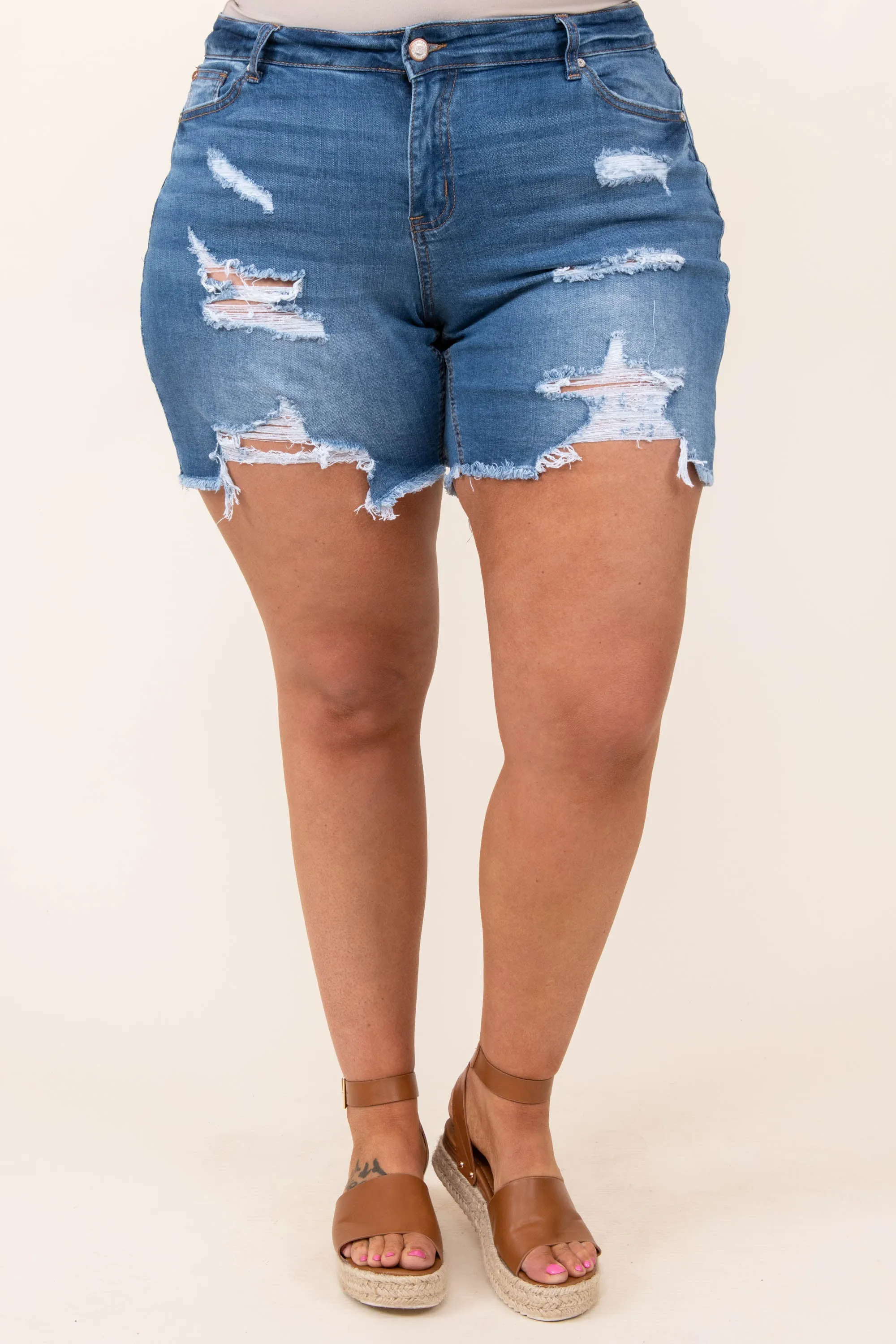 Prime Time Shorts, Medium Wash