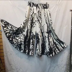 Printed Palazzo Pant Skirt