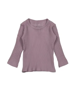Ribbed Long Sleeve Tee – Violet