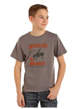 Rock & Roll Cowboy Boys Grey Tee
