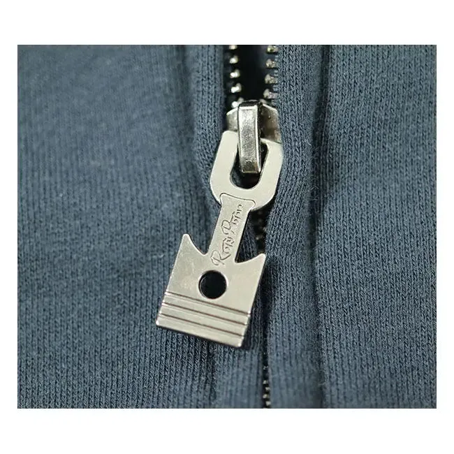 Rusty Pistons Riggins Zip Hoodie Blue
