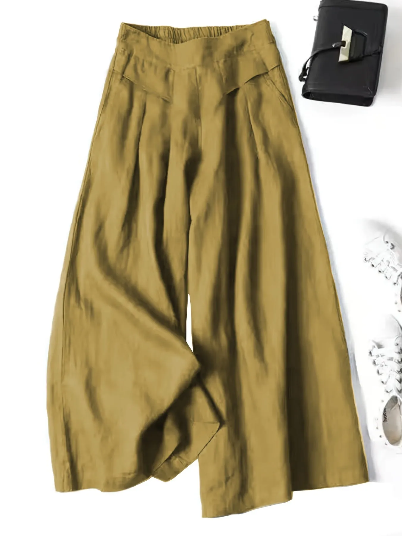 Serena™ I Solid Wide Leg Casual Palazzo Pants