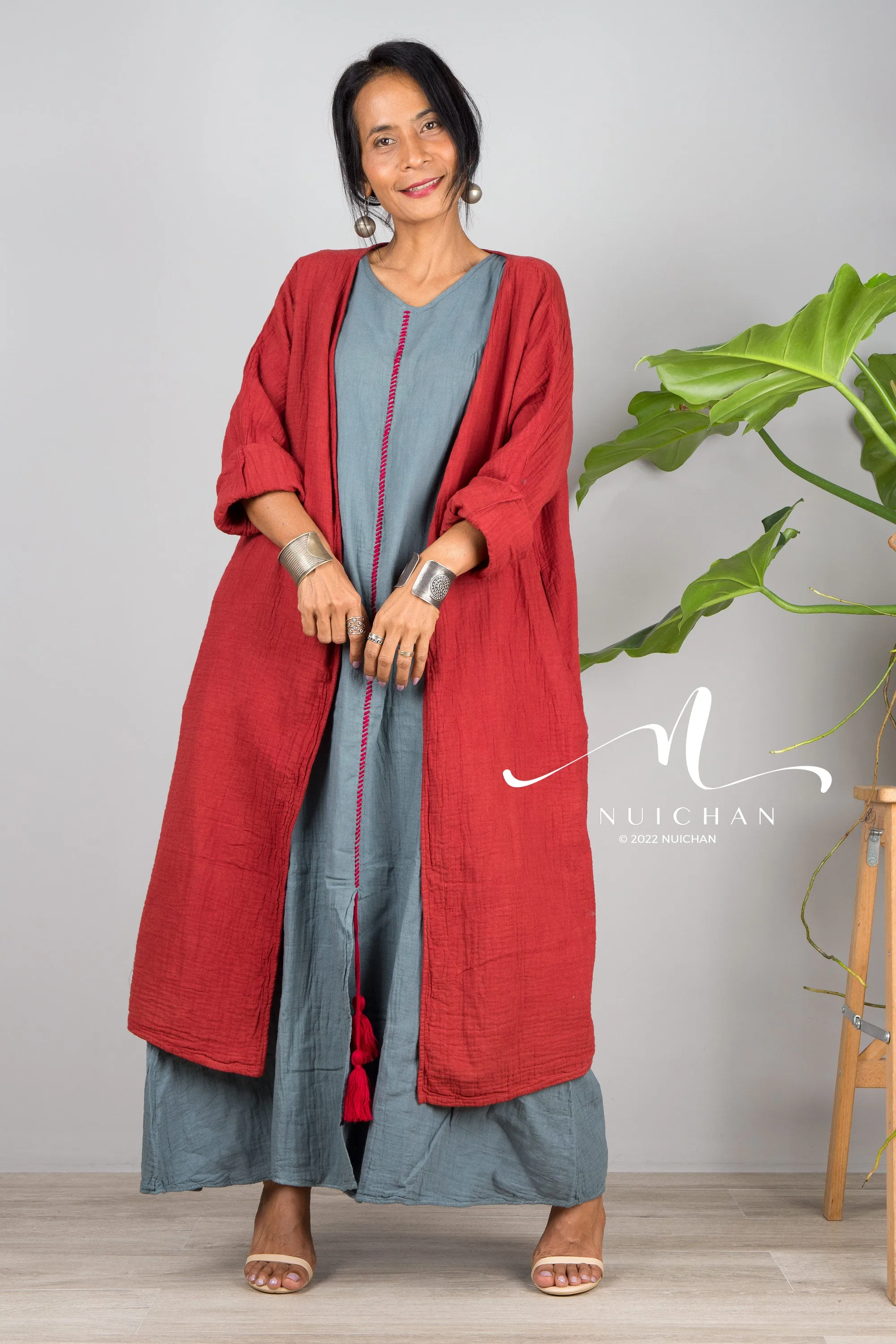 Sleeveless cotton summer dress
