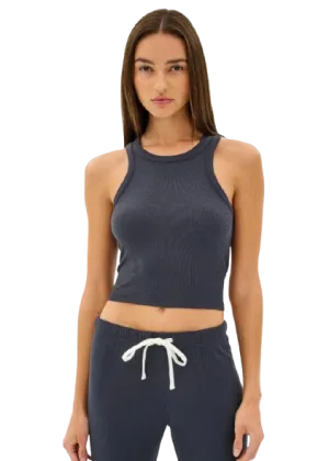 Splits59 Kiki Rib Crop Tank - Graphite