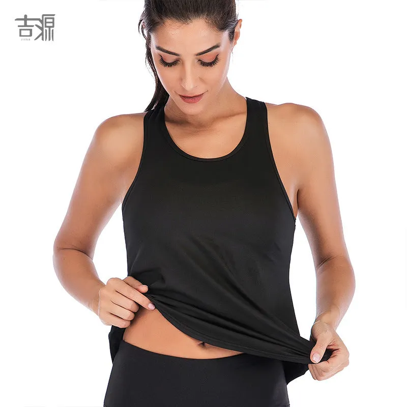 Sporty Tank Top Splitted Mesh Breathable Yoga Europe Quick Dry Women Activewear