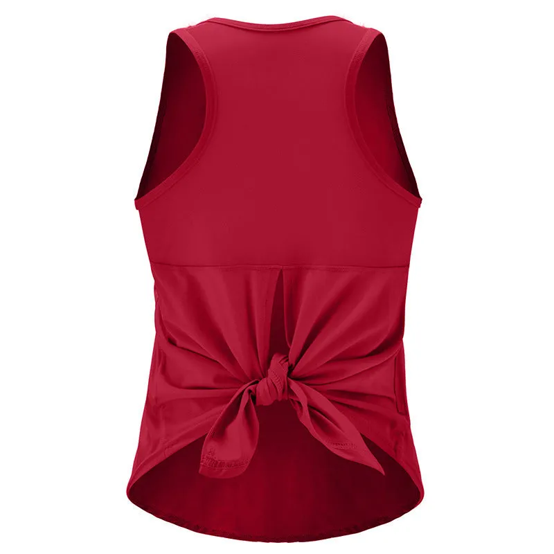 Sporty Tank Top Splitted Mesh Breathable Yoga Europe Quick Dry Women Activewear