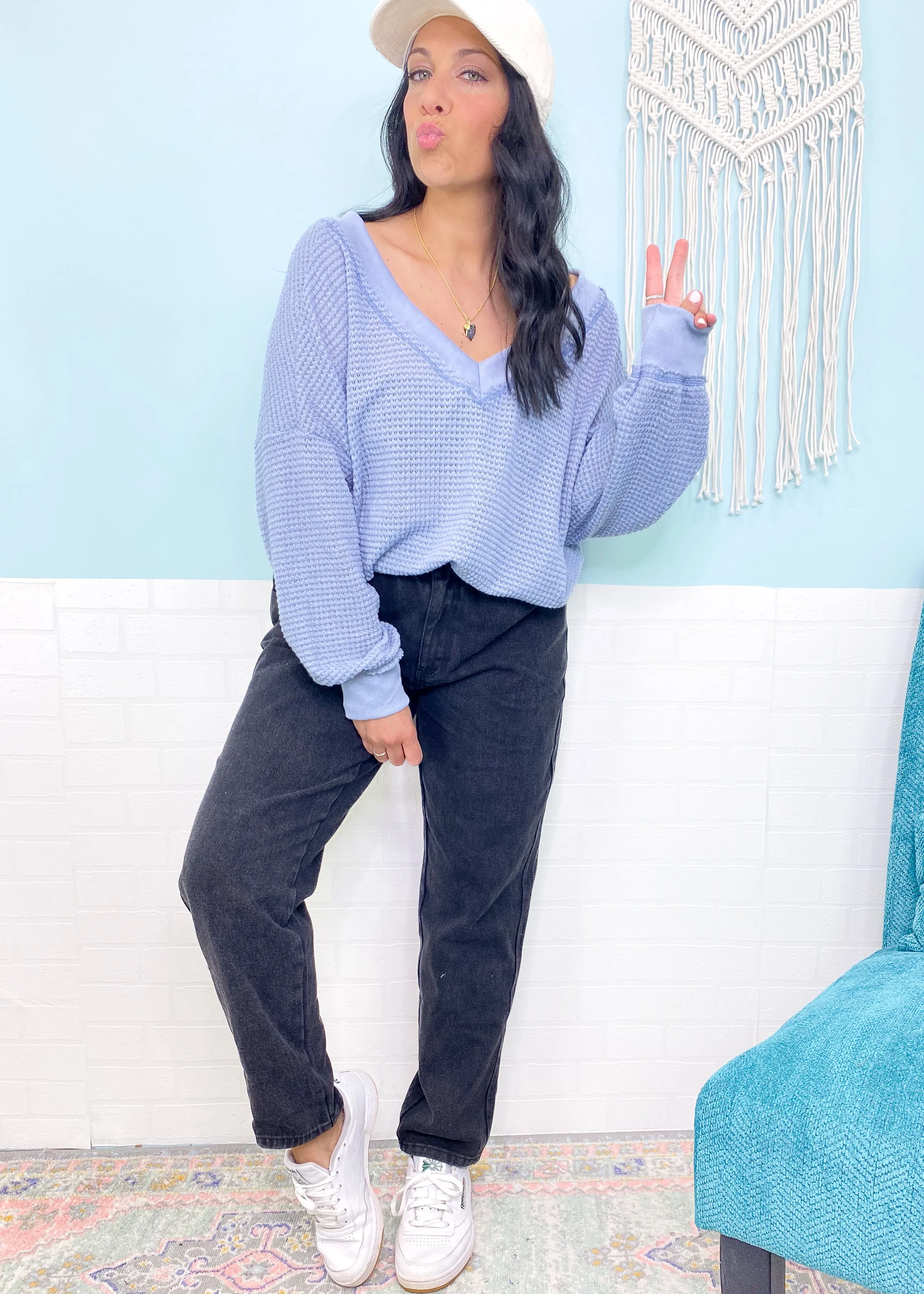 'Stand in Line' Black Stretch Twill Elastic Waist Pants