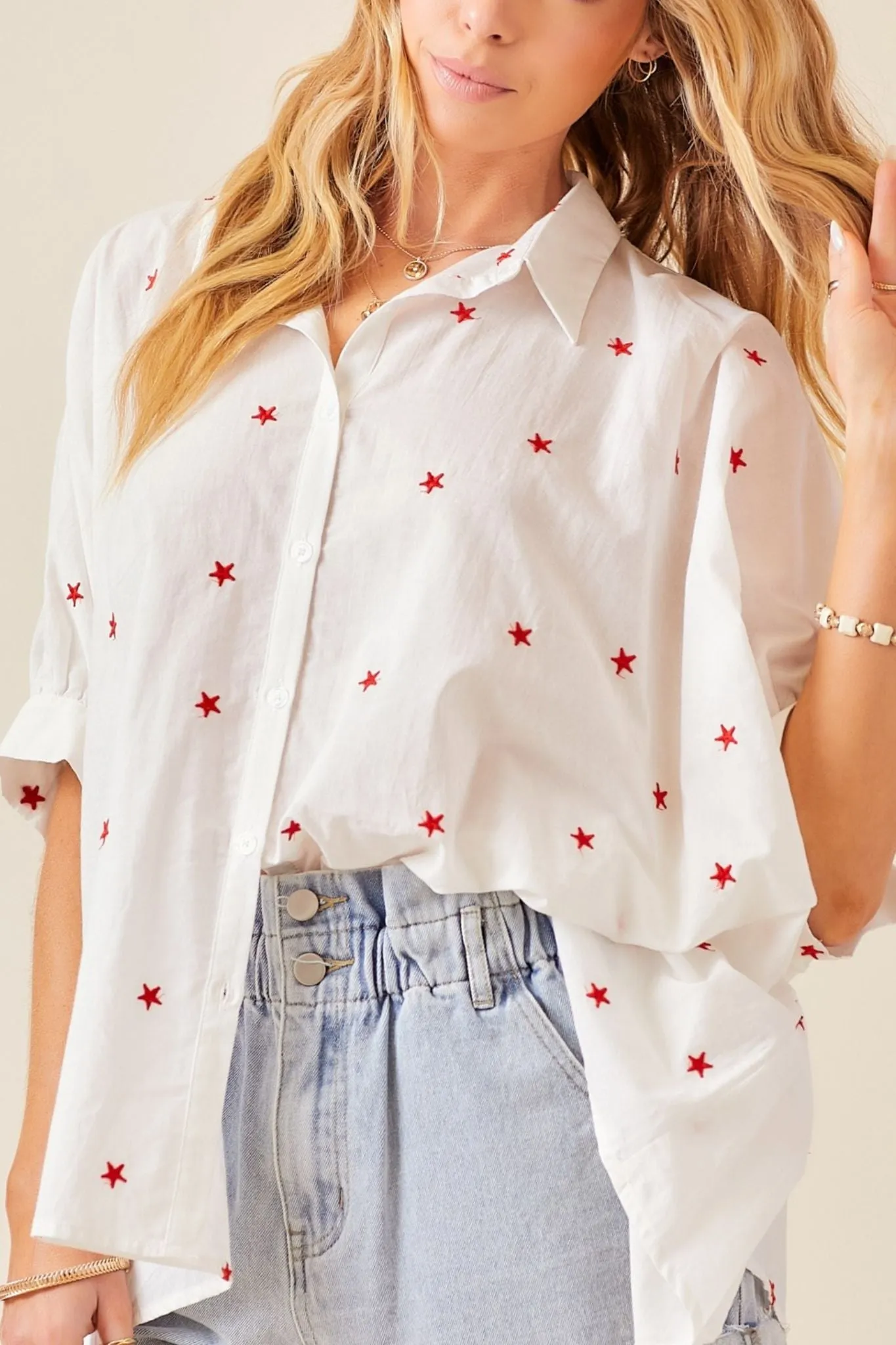 Star Spangled Button-Up