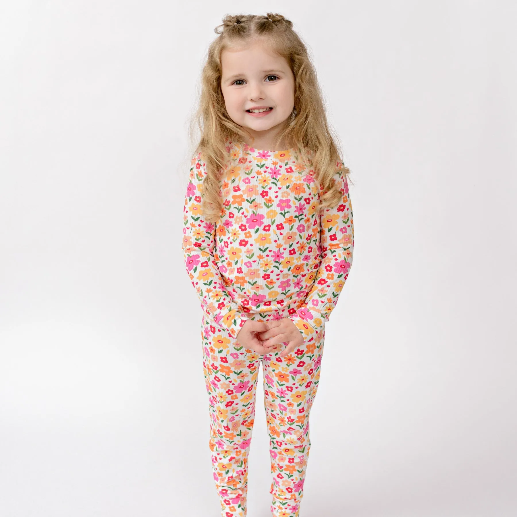 Summer Blooms Small Ribbed Two-Piece Set
