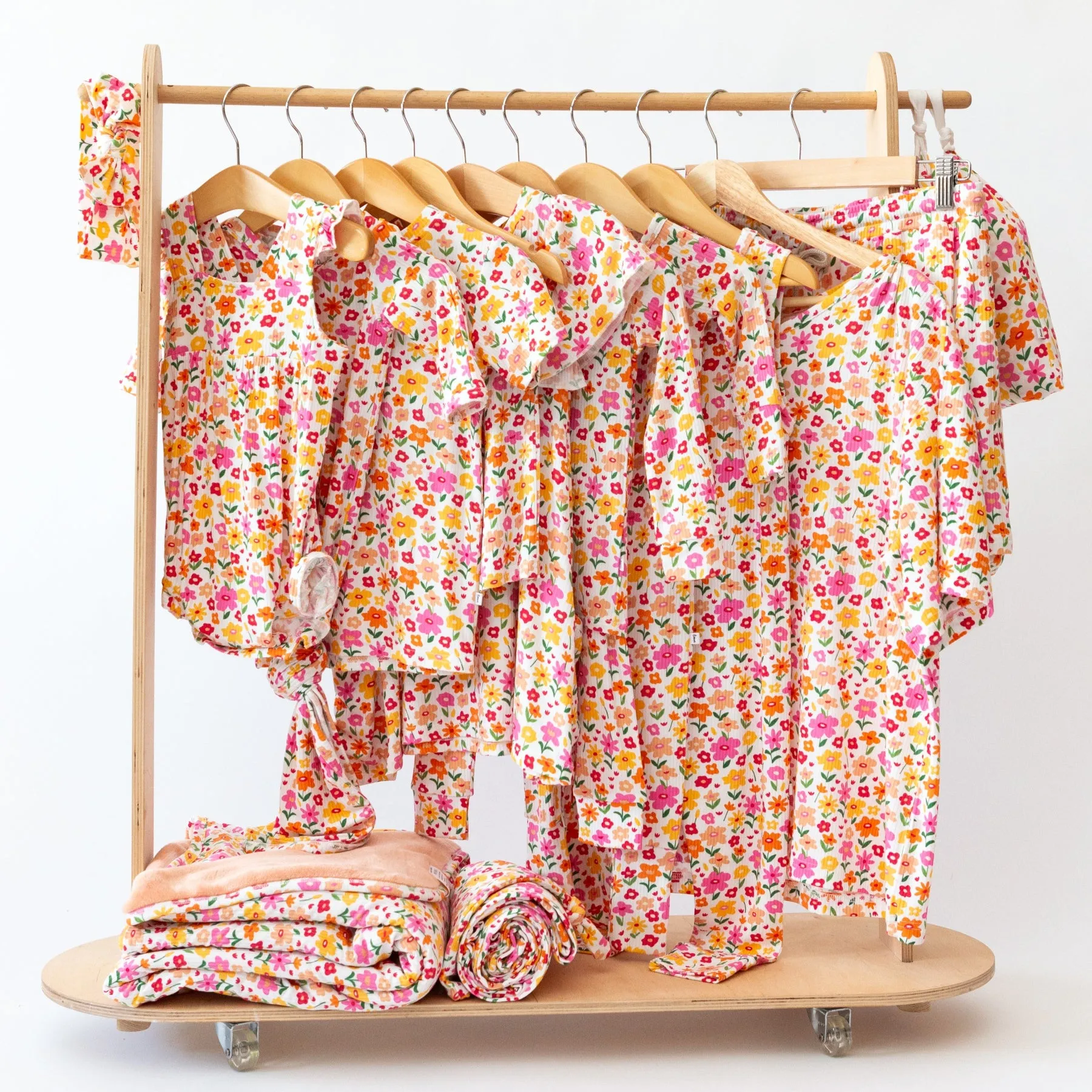 Summer Blooms Small Ribbed Two-Piece Set