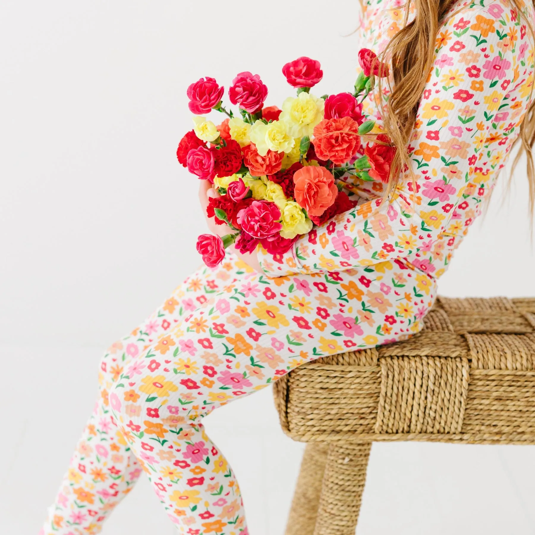 Summer Blooms Small Ribbed Two-Piece Set