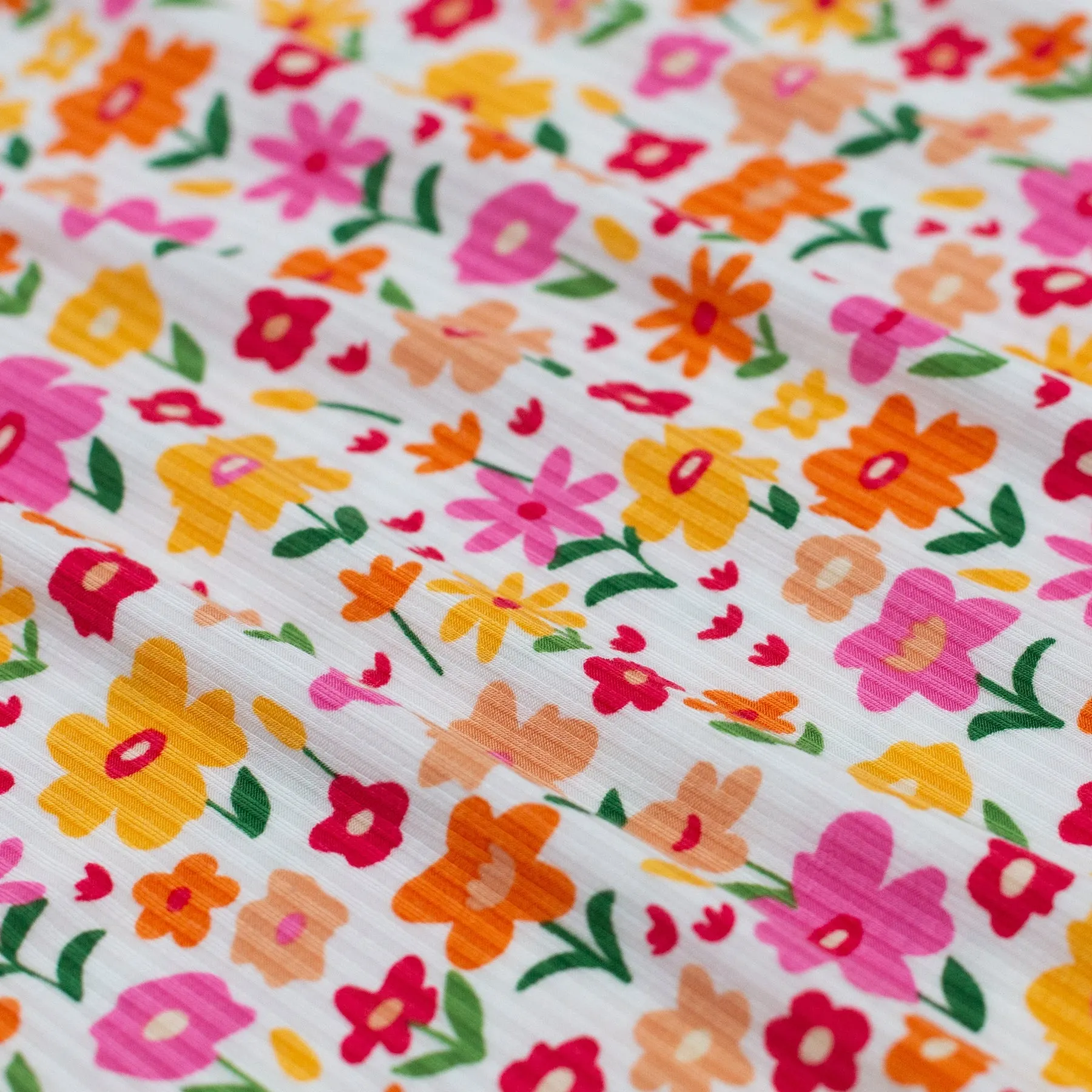 Summer Blooms Small Ribbed Two-Piece Set