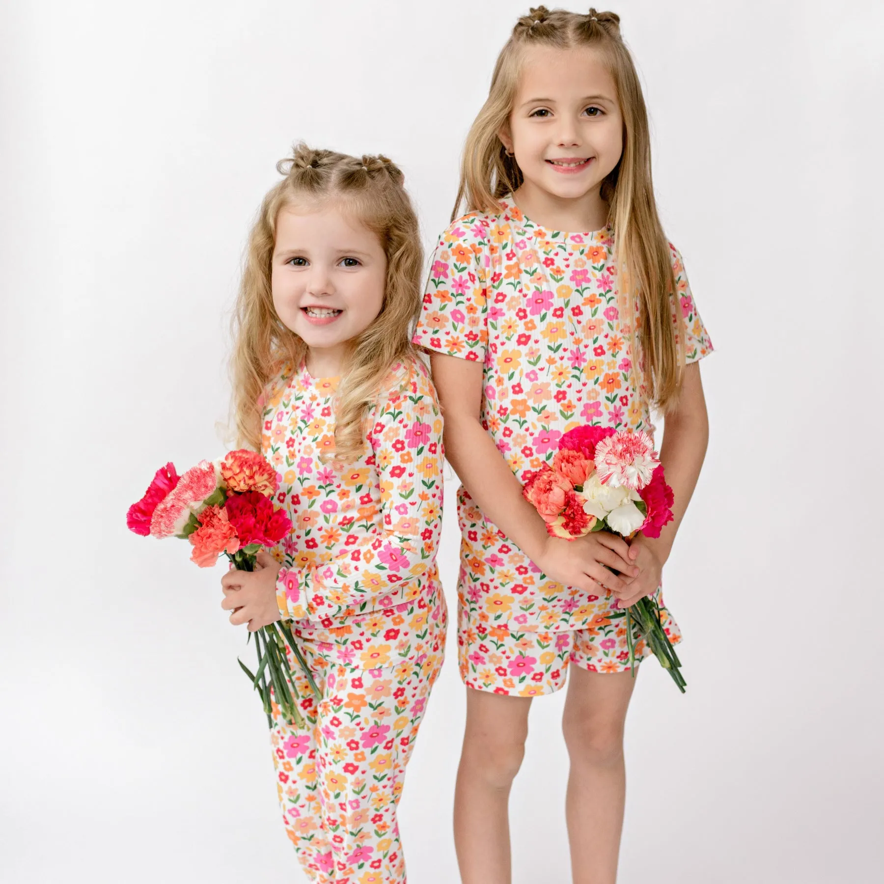 Summer Blooms Small Ribbed Two-Piece Set