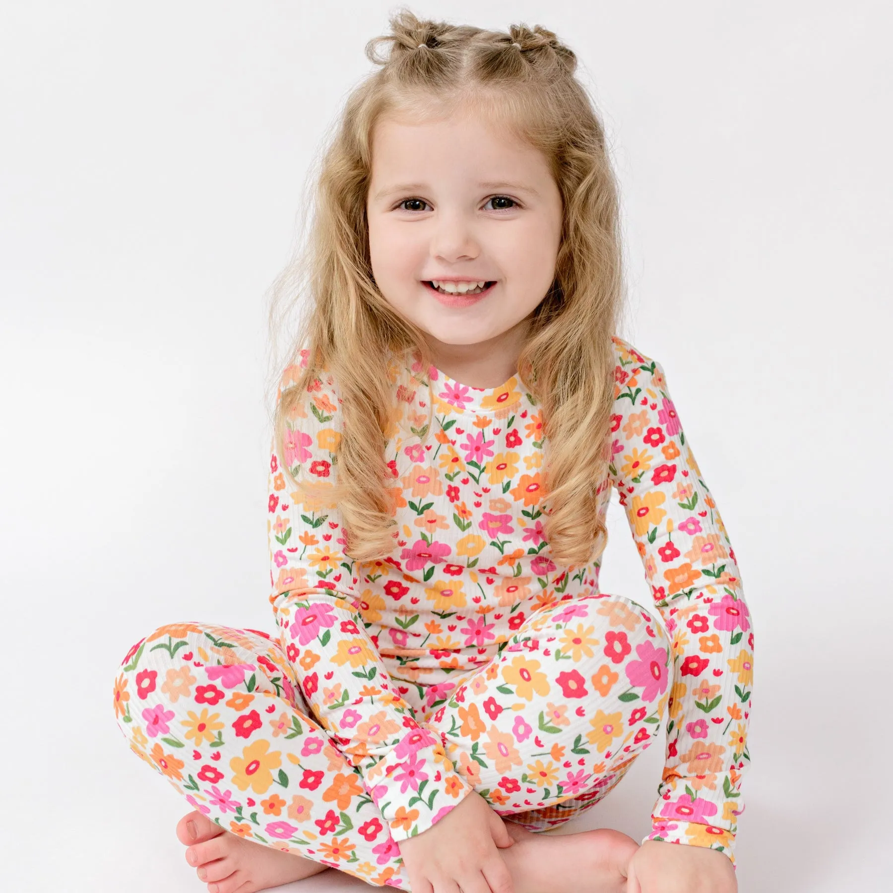 Summer Blooms Small Ribbed Two-Piece Set