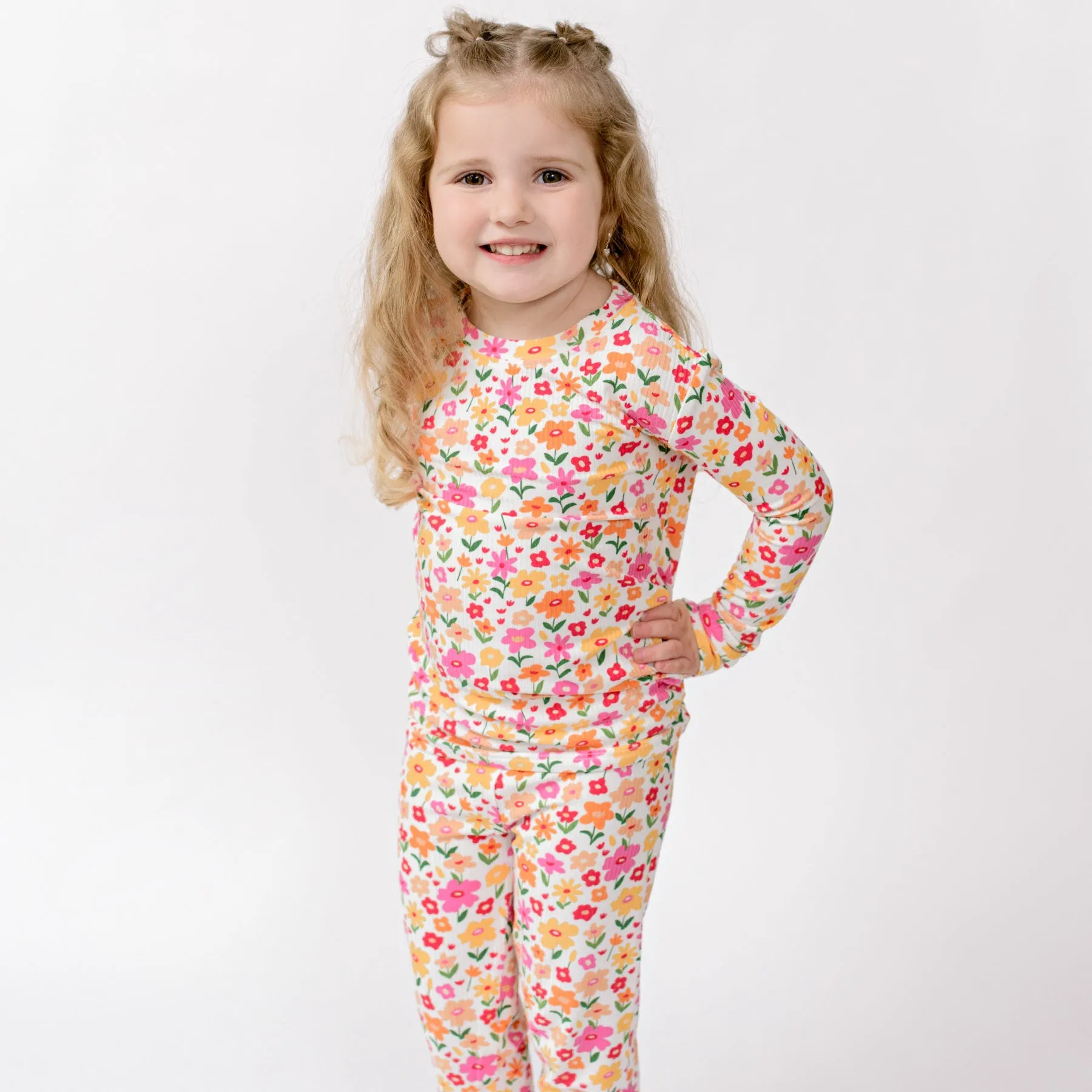 Summer Blooms Small Ribbed Two-Piece Set