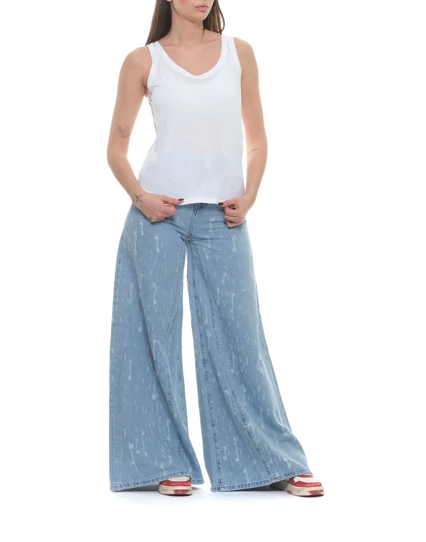 Tank top woman M296-FDE100 001 Majestic Filatures