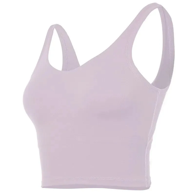 Women Backless Bralette Wire Free Seamless Streetwear Crop Top Sports Bra