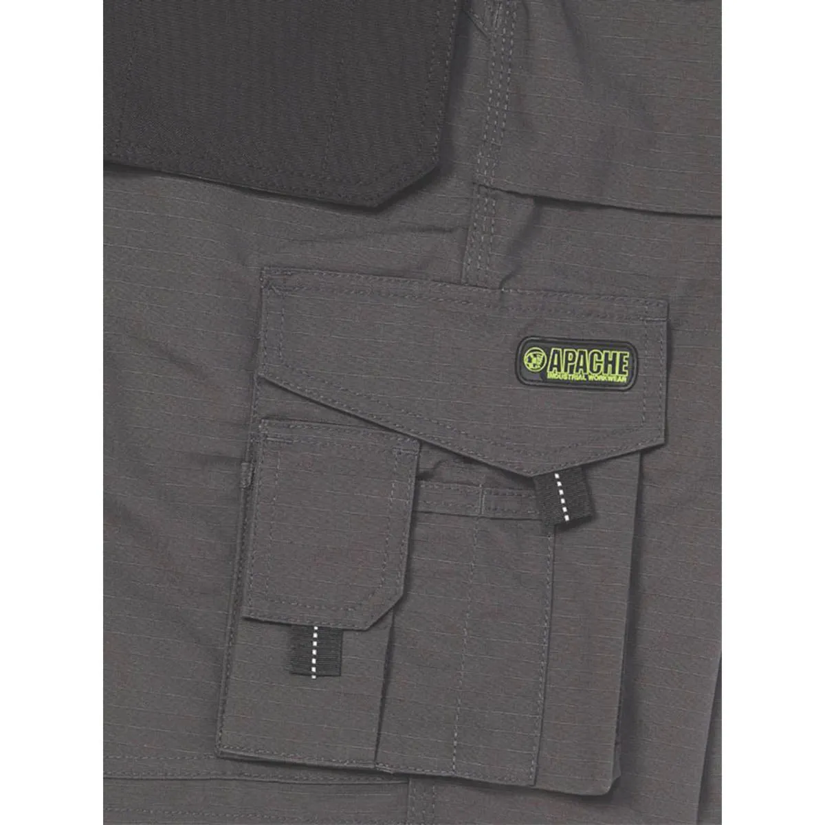 Work Shorts Mens Cargo Holster Pocket Breathable Grey / Black Lightweight 34" W