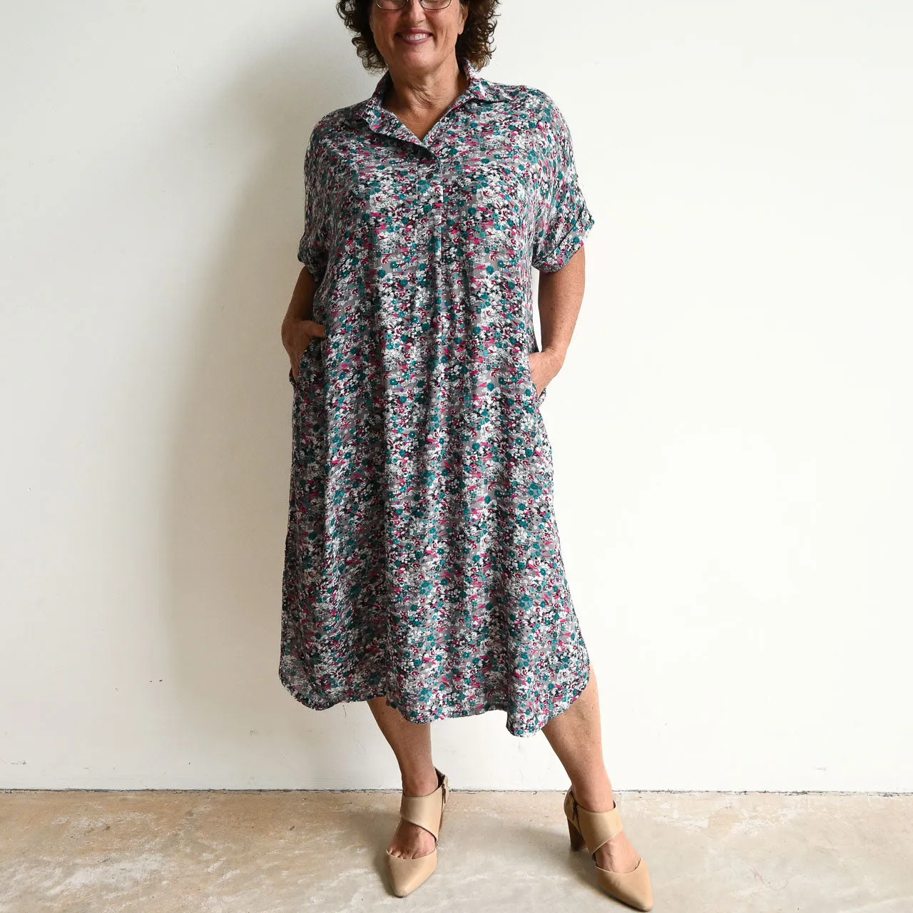 Zen Kaftan Midi Dress - Meadow Flower