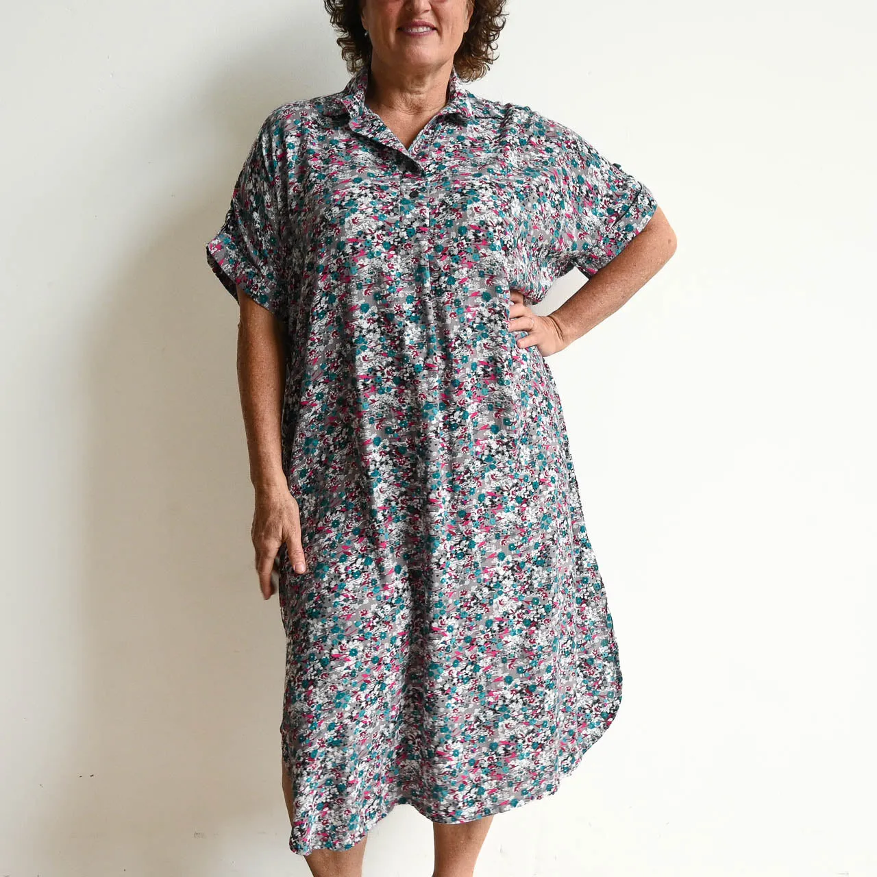 Zen Kaftan Midi Dress - Meadow Flower