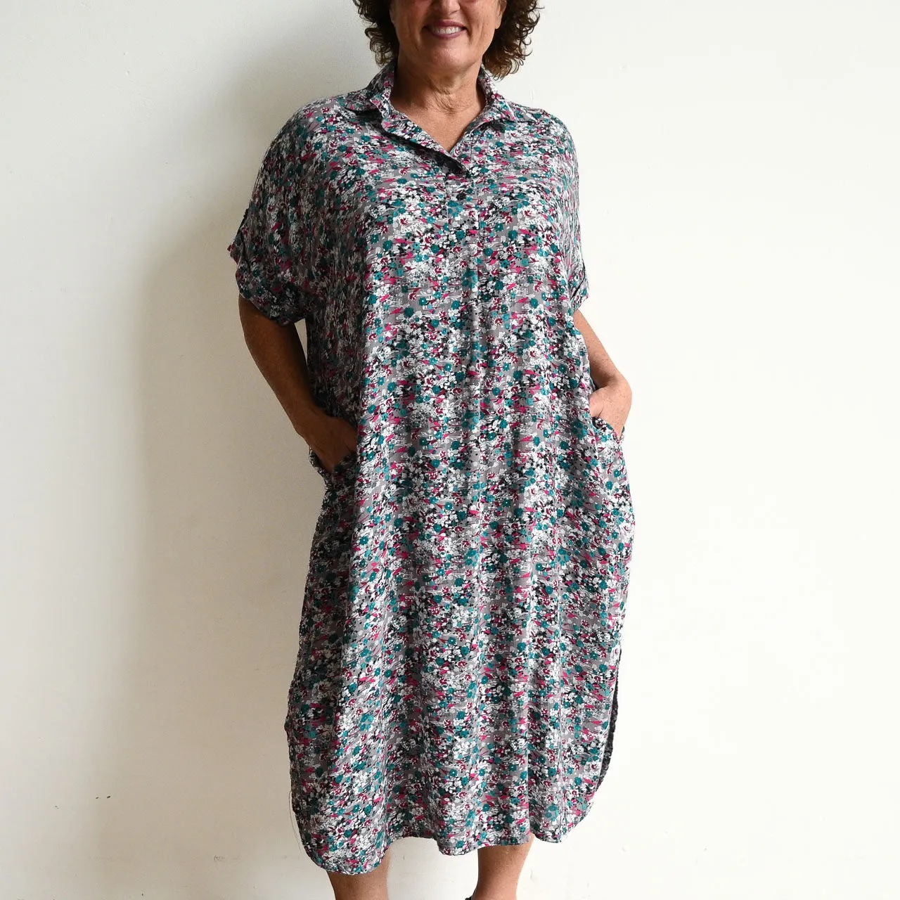 Zen Kaftan Midi Dress - Meadow Flower