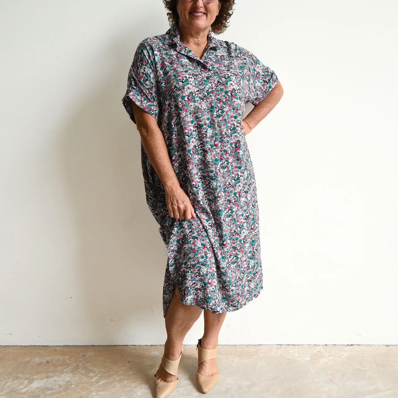 Zen Kaftan Midi Dress - Meadow Flower