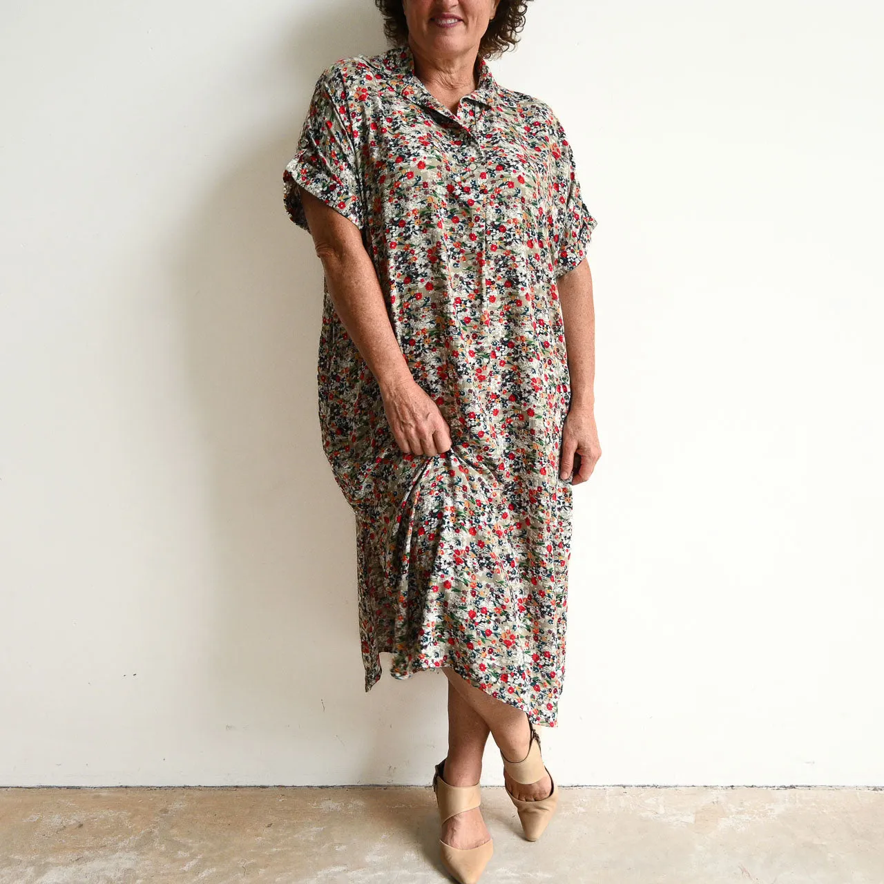 Zen Kaftan Midi Dress - Meadow Flower